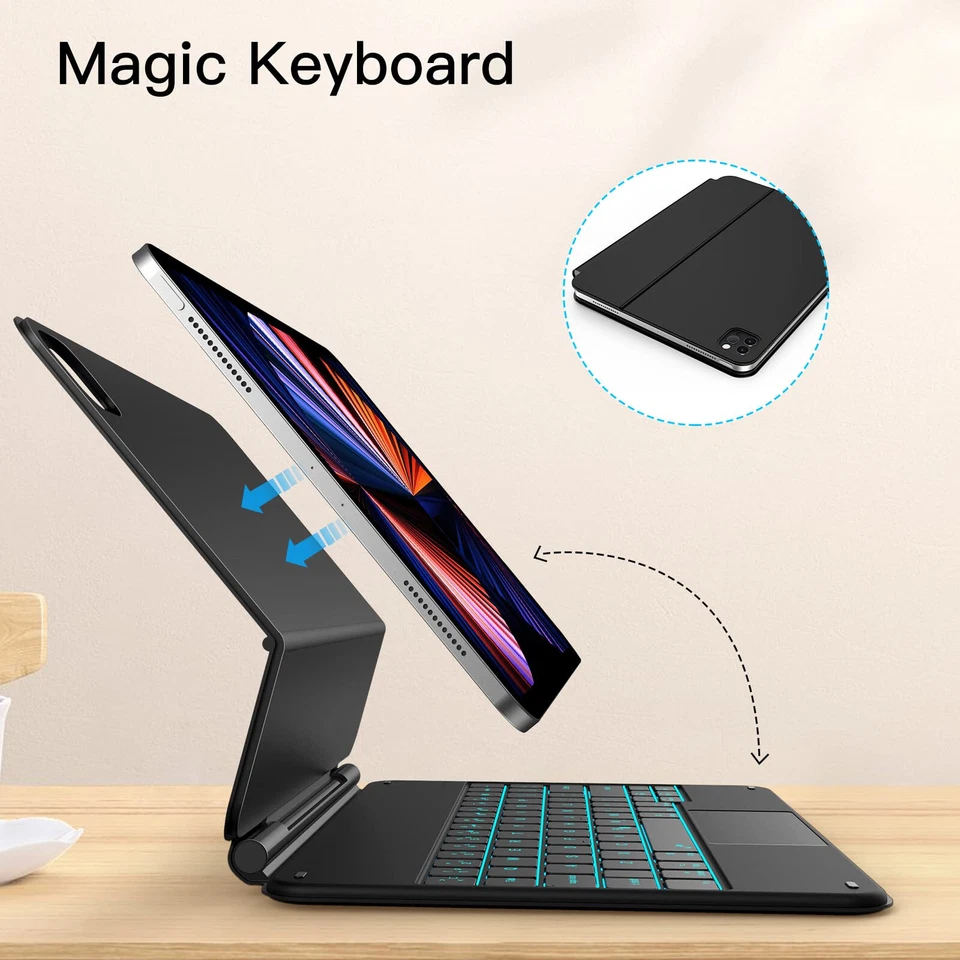 Funda Magic Keyboard para iPad Pro 11 pulgadas (4Th/3Rd/2Nd/1St) Gen & Air 11 pulgadas M2 Foto 3 de 4