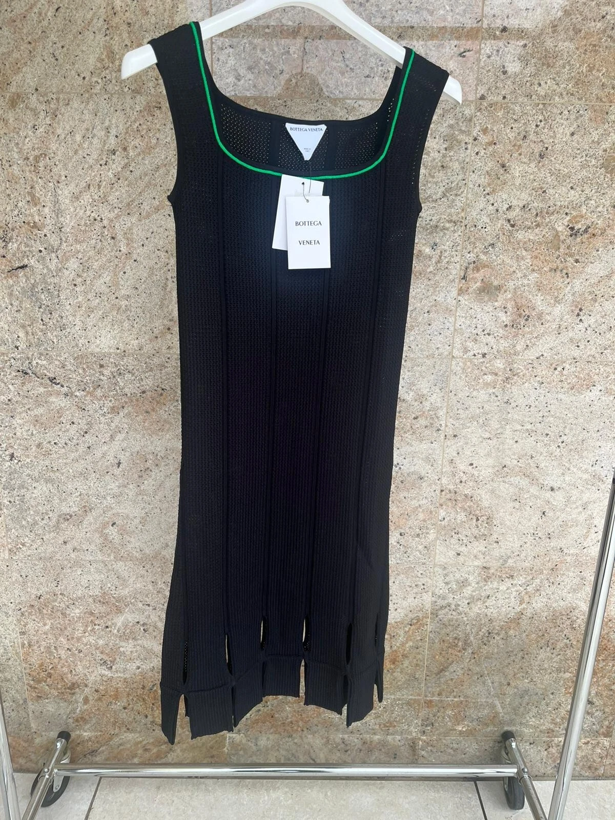 Abito Bottega Veneta LW Viscosa Loops nero Nuovo con etichette M