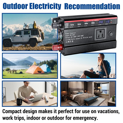 5000W Convertidor DC 12V/24V A 110VAC Con USB Para Carro Auto Inversor Corriente - Picture 88 of 160
