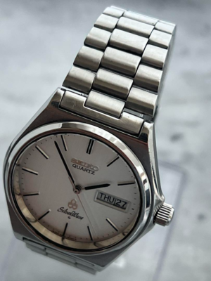 longwave サイン入り Seiko SilverWave Quartz 8229-8000 Watch December 1979 Kanji Dial