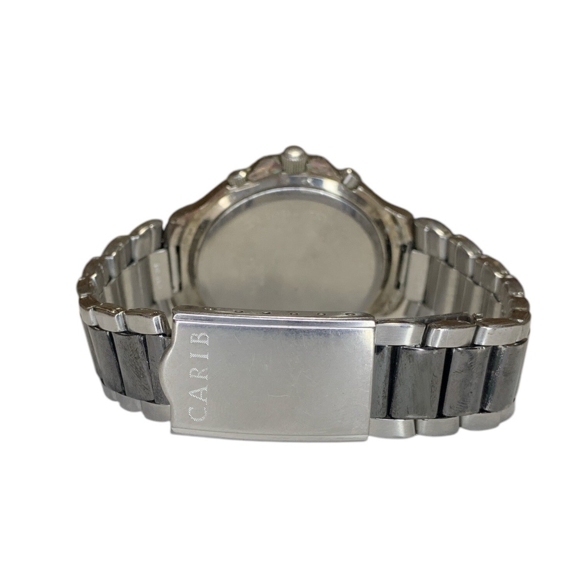 SEIKO CARIB ALBA Y182-6B40 Chronograph Quartz Silver Case Men 