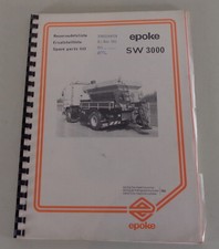 ' Uso / Catalogo Ricambi Epoke Saliera/Aufsatzstreuer Sw 3000 1993