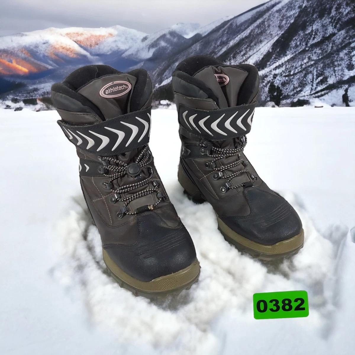 ATHLETECH Black Snow Winter Boots Thermolite Shoes Women s Size 9