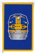 Single Railroad Playing Card "Atchison, Topeka, Santa Fe, ATSF-9",  Bolhagen #