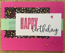 Wish big happy birthday pink card kit of 6 made w/ Stampin' Up 