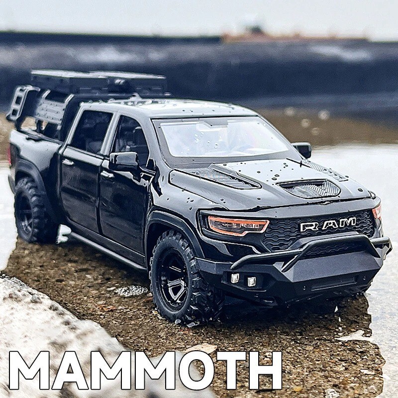 1/64 Dodge RAM TRX ダッジ　ラムTRX トラックミニカー 1:32 Dodge RAM 1000 TRX Mammoth Pick-up Alloy Car Model with Sound