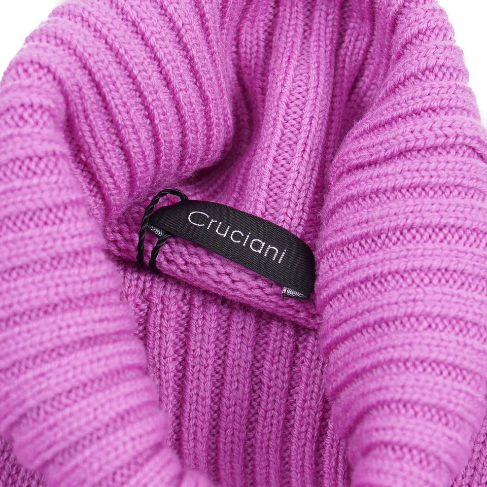 Suéter Cruciani Lavanda Púrpura Tejido Más Pesado Lana Cuello Alto M (UE 48) NUEVO CON ETIQUETAS Foto 2 de 4