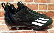 Men's Adidas Adizero Athletic Football Cleats Low Black/White GX4050 Size 14