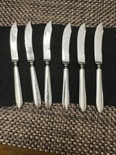 Antique 1855-1924 Meriden Cutlery Co. Silverplate Fruit Knives Set Of 6