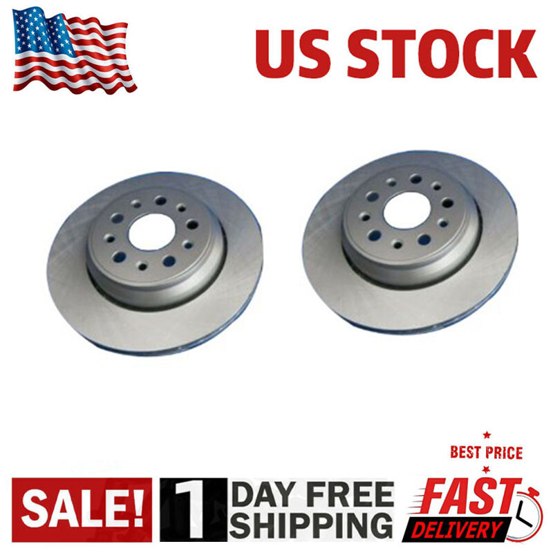 Fit Maserati Ghibli Rear Brake Disk Rotors Smooth 2 Pcs #6567 US Stock Hot Sales