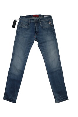 Replay Herren Jeans Anbass - M914 - Blue - Top Denim Hose - W33 L32