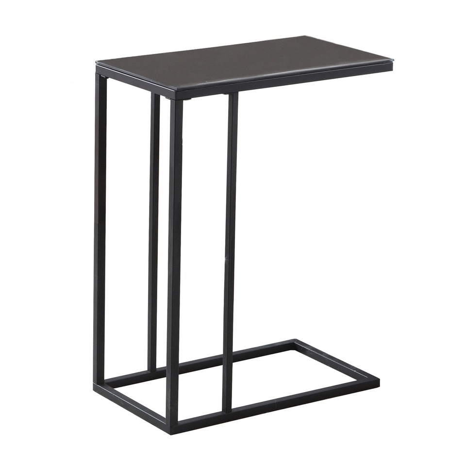 Accent Table, Cshaped, End, Side, Snack, Living Room, Bedroom, Metal