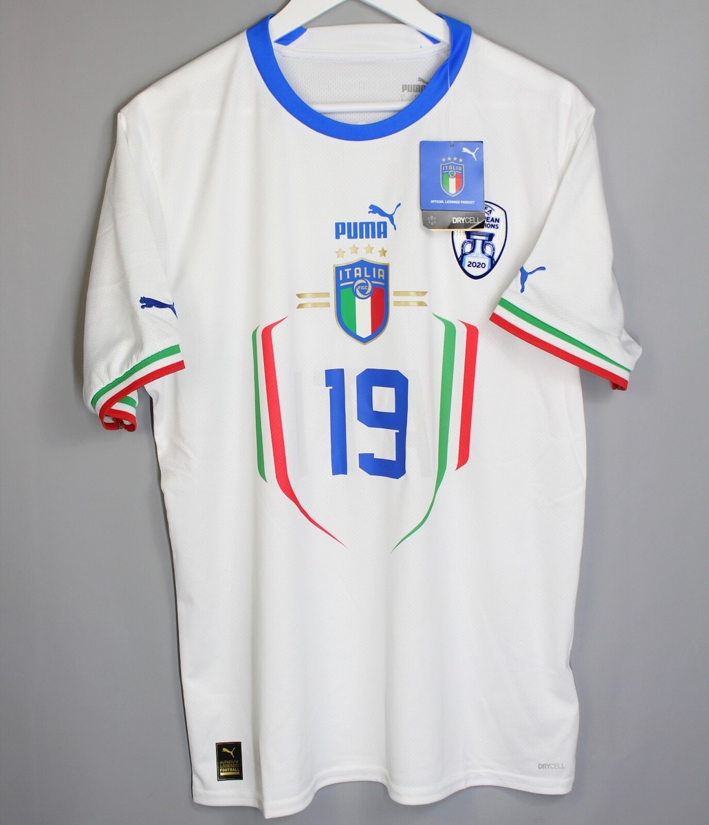 BNWT ITALY NATIONAL TEAM 2022 2023 AWAY FOOTBALL SHIRT JERSEY #19 BONUCCI