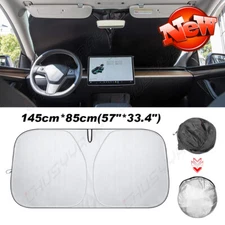 Folding Jumbo Extra Large Car Window Sun Shade Truck Van Visor Windshield Cover