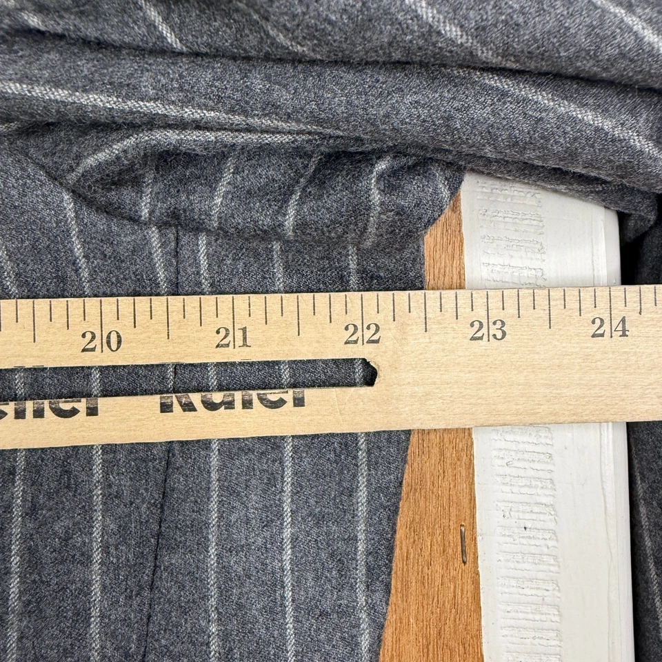 Lauren Ralph Lauren Suit Mens 42L Gray Chalkline Flannel Wool Pants 36x30 Pleat - Image 3 of 4