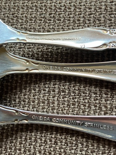 6 Pcs Oneida Community CHATELAINE Stainless Baby Child Youth 2 Sets Of 3++ - Picture 12 of 12