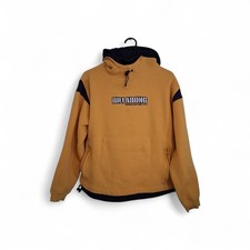 Y2K Billabong Navigation Unit Skate Rap Hoodie Pullover Center Logo Yellow S