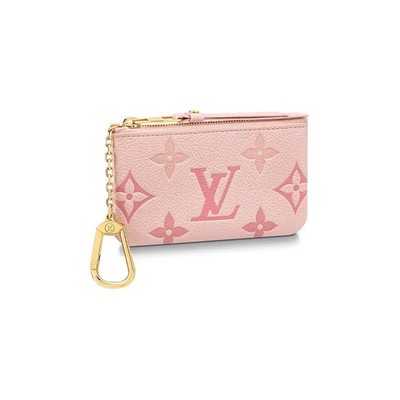 LOUIS VUITTON pattern printed zip closure coin purse women s 4.7x0.5x2.7 in