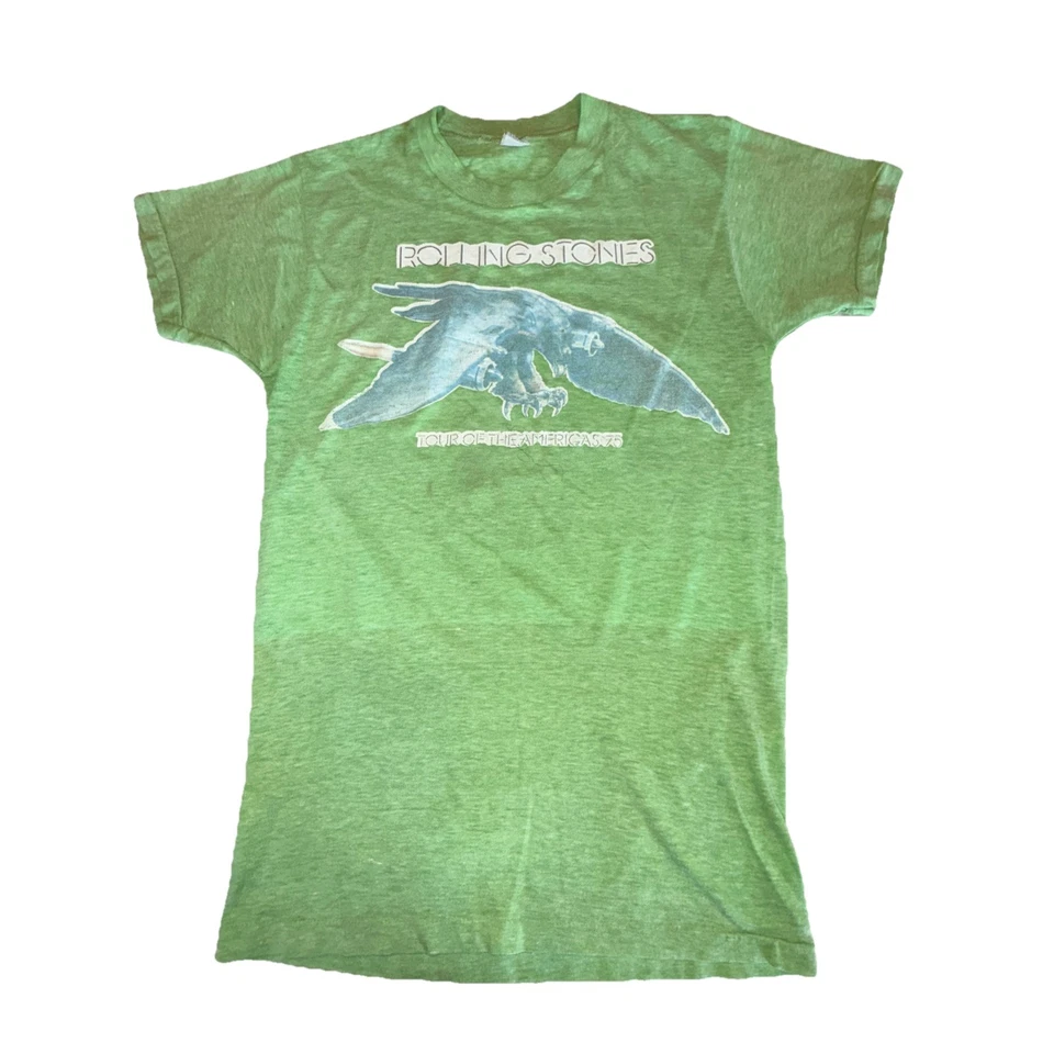 🔥Vintage años 70 ROLLING STONE 1975 TOUR OF THE AMERICAS puntada única Foto 2 de 4