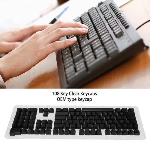 Keyboard Keycaps 108 Key OEM Height DIY Transparent Matte Mechanical Keycap F CB - Bild 3 von 34