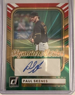 Paul Skenes 2026 Donruss Autograph /99 RedGreen Laser Signature Series SS-PS SSP