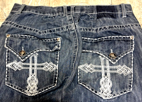 South Pole RN 82628 Men's Blue Denim Jeans Size 42 - W38 x L32 - Picture 3 of 12