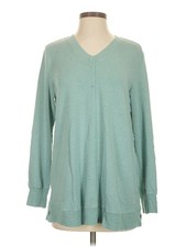 Soft Surroundings Women Green Sweatshirt S