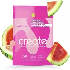 Create Creatine Monohydrate Gummies, 1.5g per Gummy Watermelon, 90ct,