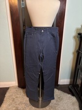 New Men  s Iron Co. Patriot Pants Classic Comfort Straight Leg 32x34 Lake Blue
