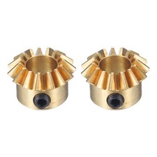 2pcs Bevel Gear Tapered Bevel Pinion Gear 0.8 Module 15T 6mm Hole