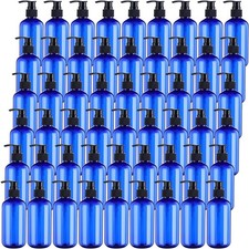 48x 8oz/250ml Clear Plastic Pump Bottles Bulk Lotion Soap Dispenser Refillable