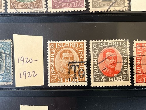 Iceland 1882-1935 Collection of Used in Stock Sheet LE410 - Picture 9 of 19