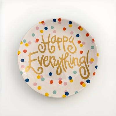 Happy Everything Coton Colors Laura Johnson Polka Dot Lunch Plate 