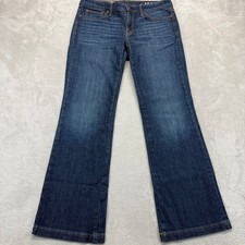 Gap 1969 Jeans Womens 28/6 R Long Lean Bootcut Leg Topaz Dark Wash Stretch Denim