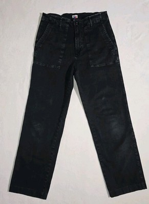 KULE The City Pants Black Cotton Stretch Straight Leg Patch Pockets Size 6 Italy