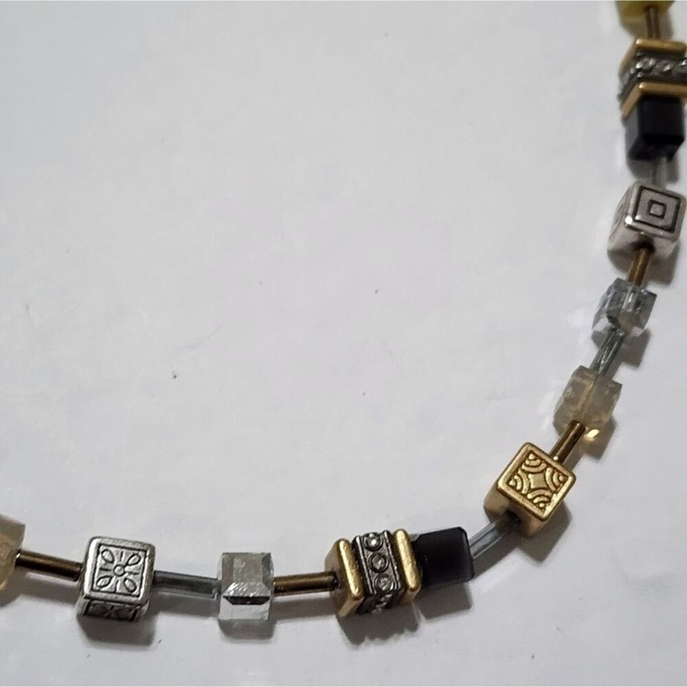 BRIGHTON SILENT CODE retired Geometric Short Silv… - image 5