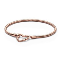 Pandora Armband 582257C00 17 Cm Moments Herzverschluss Armband 14K RoséVergoldet