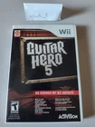Guitar Hero 5 (Nintendo Wii, 2009) Complete Disc Manual and Case Tested
