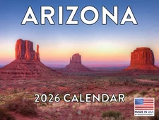 Arizona Calendar 2026 AZ Monthly Wall Calender 12 Month 12x18