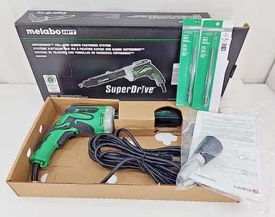 Metabo HPT W6V4SD2 SuperDrive Collated Screwdriver w/ 2 Driver Bit 6''x 1/4'' Hex