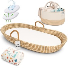 Seagrass Moses Basket by , Moses Baskets for Newborn, Baby Changing Basket wi...