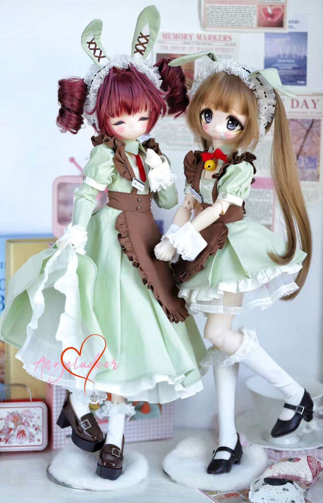 Doll Outfit Short / Long Maid Dress Multi Colors