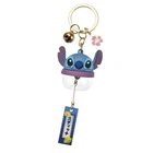 Japan Tokyo Disney Store Stitch Keychain Wind Chime Key chain Bag Charm