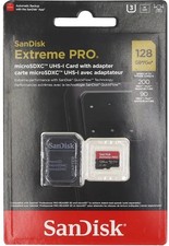 SanDisk - Extreme Plus 128GB MicroSDXC UHS-1 Flash Memory Card With Adaptor