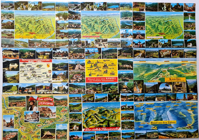 Postkarten Lot 9 x Landkarten AK SCHWARZWALD Map Postcard Germany Black Forrest
