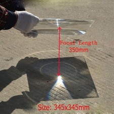 1pc 345X345mm PMMA LED Solar Fresnel Lens Energy Condenser Focal Length 350mm
