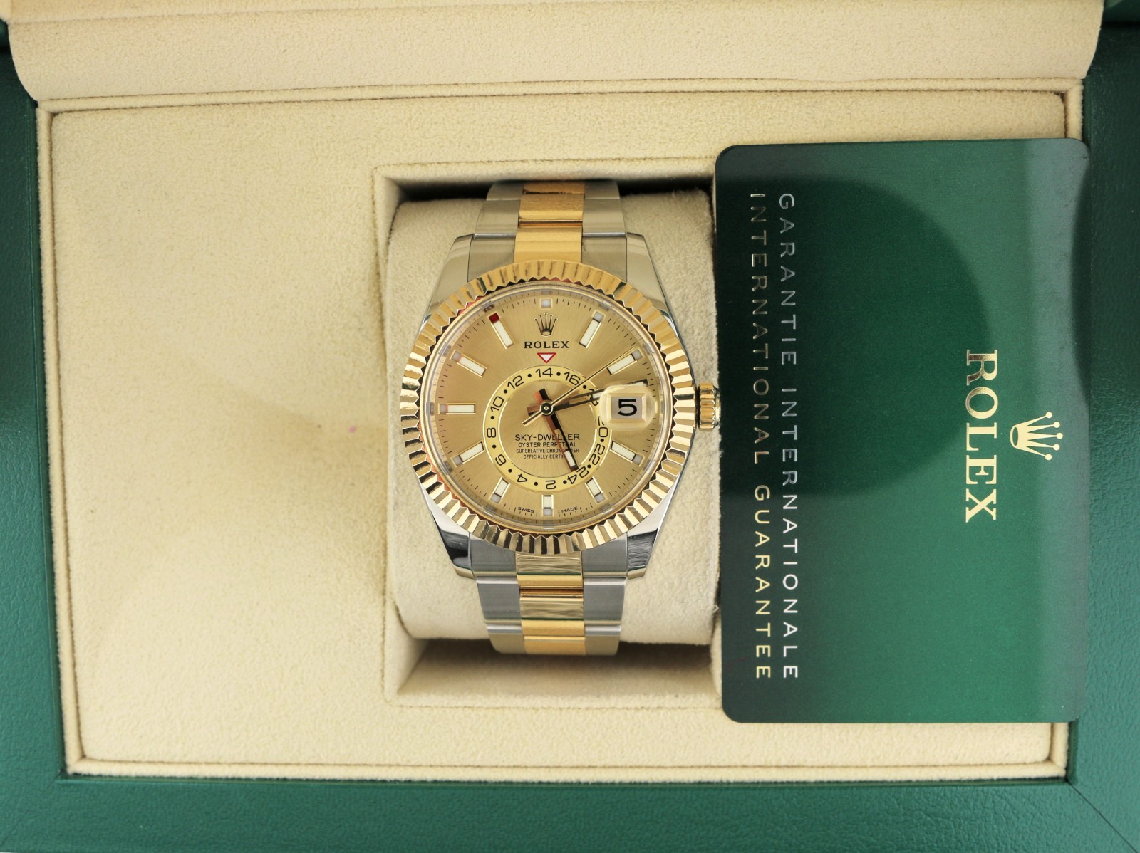 2021 Rolex Sky-Dweller 326933 Champagne Dial TT 18kt Oyster With Papers 42mm
