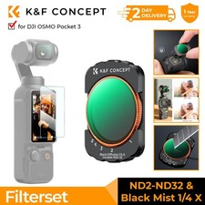K F Concept 2in1 Black-mist 1/4 ND2-32 Variable ND Filter for DJI Osmo Pocket 3