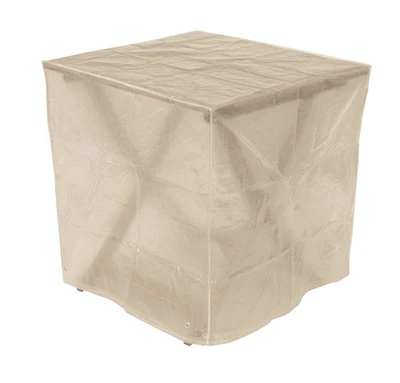 DEGAMO Schutzhülle Abdeckhaube Schutzplane Gartenmöbel Tisch 70x70cm PE transparent