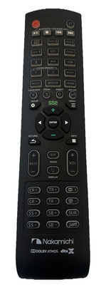 Nakamichi SSE Soundbar Remote control Shockwafe Pro 7.1 7.2 9.2 DTSX Elite Ultra